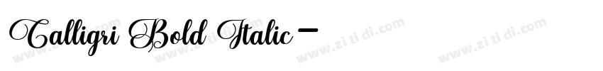 Calligri Bold Italic字体转换